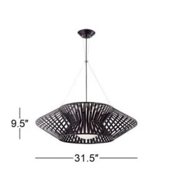 Possini Euro Design Planet Black Large Pendant Light 31 1/2" Wide Mid Century Modern White Glass For Dining Room House Foyer Kitchen Island Entryway -Default Template 1 GUEST 00af8dfe bea5 4967 a791 2ff4c5e8b080