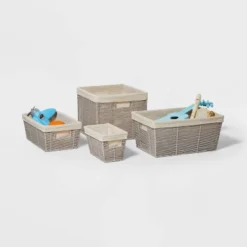 16" X 9" X 6" Woven Twisted Paper Rope Media Basket Gray - Brightroom™ -Default Template 1 GUEST 054d99f6 5bc4 4b73 87f9 e39da675c247