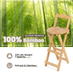 Costway Set Of 4 Bamboo Folding Barstools Counter Height Dining Chairs Installation Free -Default Template 1 GUEST 06e445d6 dc25 4846 8f81 ef7d506d76ca