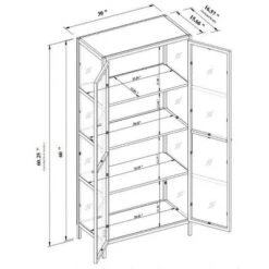 60" Crystal Cove Glass Cabinet Black - Threshold™ Designed With Studio McGee -Default Template 1 GUEST 077c9530 b6e5 4ff2 8a6c 21b25ae09cb5