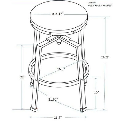 Lewiston Adjustable Swivel Barstool - Threshold 4 Lewiston Adjustable Swivel Barstool - Threshold - Image 4