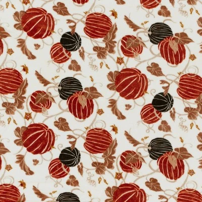 Pumpkin Printed Plush With Shearling Reverse Throw Blanket - Threshold™ 4 Pumpkin Printed Plush With Shearling Reverse Throw Blanket - Threshold™ - Image 4