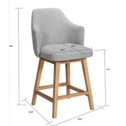 Kinston Swivel Curved Back Upholstered Counter Height Barstool - Threshold™ -Default Template 1 GUEST 0cf41a59 02f8 4482 a305 0046c7165fa6