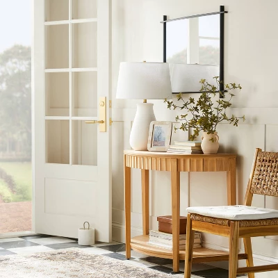 Thousand Oaks Wood Scalloped Demilune Console Table - Threshold™ Designed With Studio McGee 1 Thousand Oaks Wood Scalloped Demilune Console Table - Threshold™ Designed With Studio McGee