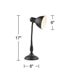 360 Lighting Breck Desk Table Lamp 17" High Dark Bronze Metal Adjustable Gooseneck Arm For Bedroom Bedside Nightstand Office Kids Family House Home -Default Template 1 GUEST 0edaa702 ce76 4c85 9ebd 5dd733a2f7d6