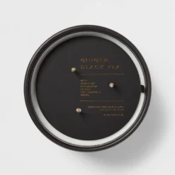 15oz Ceramic Jar 3-Wick Black Label Ginger Black Tea Candle - Threshold™ -Default Template 1 GUEST 101513e9 4210 4604 bdb9 03938613d90c