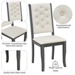 6 PCS Retro Dining Set With Unique-designed Table And Upholstered Chair-ModernLuxe -Default Template 1 GUEST 18007a98 7761 4a30 a9ee 913421e58038