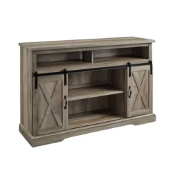 Transitional Sliding Barndoor Highboy TV Stand For TVs Up To 58" - Saracina Home -Default Template 1 GUEST 18d26976 2f57 4c04 a287 c8a5544778c9