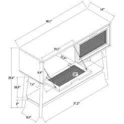 Wood & Cane Console Table With Pull-Down Drawers - Hearth & Hand™ With Magnolia 18 Wood & Cane Console Table With Pull-Down Drawers - Hearth & Hand™ With Magnolia -Default Template 1 GUEST 1b81a3a0 42a0 432a 9648 58b763486f6c