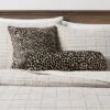 Bolster Jacquard Leopard Decorative Throw Pillow Black/Natural - Threshold™
