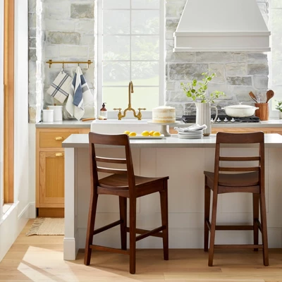 2pk Wood Ladder Back Counter Stool - Hearth & Hand™ With Magnolia 1 2pk Wood Ladder Back Counter Stool - Hearth & Hand™ With Magnolia