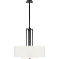 Possini Euro Design Sundry Semi Gloss Black Drum Pendant Chandelier 24" Wide Modern Double Shade 4-Light Fixture For Dining Room Foyer Kitchen Island 13 Possini Euro Design Sundry Semi Gloss Black Drum Pendant Chandelier 24" Wide Modern Double Shade 4-Light Fixture For Dining Room Foyer Kitchen Island -Default Template 1 GUEST 27e81486 f3db 4192 b64a d18fef770ca4