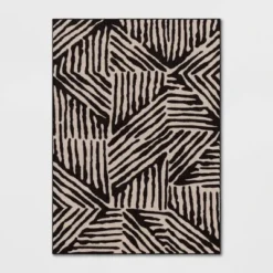 Abstract Lines Rug Black/Tan - Threshold™ -Decor Home GUEST 2b3b14d6 1781 4d26 a5bb 3e2956f51323