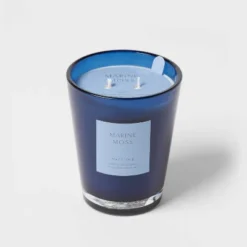 Colored Vase Glass With Dustcover Marine Moss Candle Blue - Threshold™ 11 Colored Vase Glass With Dustcover Marine Moss Candle Blue - Threshold™ -Default Template 1 GUEST 2f74f3e1 96a9 4d09 847e 100c47a93447