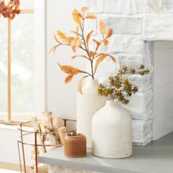 Distressed Ceramic Vase Natural White - Hearth & Hand™ With Magnolia