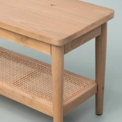 Wood & Cane Bench Natural - Hearth & Hand™ With Magnolia -Default Template 1 GUEST 3148ecc4 67d2 4687 b753 97399c771307