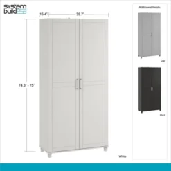 Welby 36" Utility Storage Cabinet - Room & Joy -Default Template 1 GUEST 333a5c90 ad1e 477d 8933 ef9a68012216