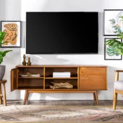 Solid Wood Mid-Century Modern TV Stand For TVs Up To 65" - Saracina Home 24 Solid Wood Mid-Century Modern TV Stand For TVs Up To 65" - Saracina Home -Default Template 1 GUEST 334bf308 b086 4c05 9568 1ae4a156a658