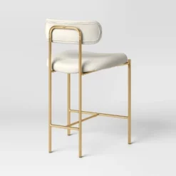 Orion Luxe Backed Counter Height Barstool With Brass Legs Gray Velvet - Threshold™ 7 Orion Luxe Backed Counter Height Barstool With Brass Legs Gray Velvet - Threshold™ -Decor Home GUEST 33b10d11 4ac6 416d b941 181159cfc112