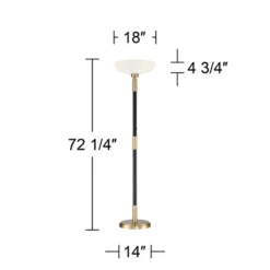 Possini Euro Design Modern Torchiere Floor Lamp Light Blaster LED 72.25" Tall Antique Brass And Matte Black Opal Glass For Living Room Bedroom 14 Possini Euro Design Modern Torchiere Floor Lamp Light Blaster LED 72.25" Tall Antique Brass And Matte Black Opal Glass For Living Room Bedroom -Default Template 1 GUEST 33d3cc3d 06e9 42bb b86e e88f18ba922e