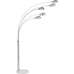 Possini Euro Design Infini Mid Century Modern Arc Floor Lamp 78" Tall Chrome 5 Light Swivel Dome Shades For Living Room Reading Bedroom Office House -Default Template 1 GUEST 33d7e1f3 ae7a 4f7e a423 3ed8e1218a84