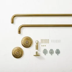 66"-120" Medallion Snap Grip French Curtain Rod Brass - Opalhouse™ Designed With Jungalow™ -Default Template 1 GUEST 34d78b5a 5da3 4bcd ae5c 12c693e0d007