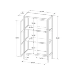 56.2" Hadley Library Cabinet With Glass Shell White - Threshold™ -Default Template 1 GUEST 3a694d2d b95f 4046 b205 56f66d131fd3