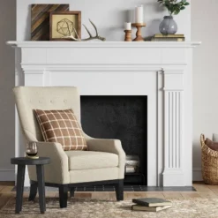 Woodland Carved Wood Accent Table - Black - Threshold™