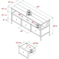 Farmhouse 3 Drawer Wood TV Stand For TVs Up To 65" - Saracina Home 24 Farmhouse 3 Drawer Wood TV Stand For TVs Up To 65" - Saracina Home -Default Template 1 GUEST 40d5f612 f4e7 48b3 8586 affcd4996633