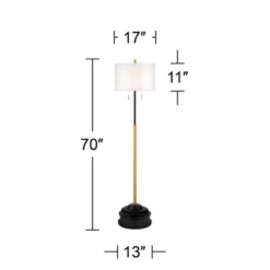 Possini Euro Design Roxie Modern Floor Lamp With Riser 65 1/2" Tall Brass Black Metal Sheer Linen Double Drum Shade For Living Room Bedroom Office 13 Possini Euro Design Roxie Modern Floor Lamp With Riser 65 1/2" Tall Brass Black Metal Sheer Linen Double Drum Shade For Living Room Bedroom Office -Default Template 1 GUEST 42578b79 4448 4bbc a6ef e922883a43ee