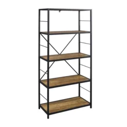 63" 4 Shelf Industrial Transitional Tall Bookshelf - Saracina Home -Decor Home GUEST 43f6ae14 00e5 4498 b215 cdae8a95d4c2