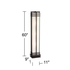 Possini Euro Design Modern Art Deco Floor Lamp Standing 60" Tall Espresso Wood Beige Linen Column Shade For Living Room Bedroom Office House Home -Default Template 1 GUEST 48ae3e29 0ae4 4a82 abd2 da3971a05e3d
