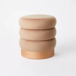 Clarkdale Channel Tufted Ottoman With Wood Base - Threshold™ Designed With Studio McGee -Decor Home GUEST 49c40f06 ce24 490b b665 fce10ad00f8a