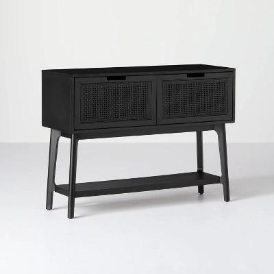 Wood & Cane Console Table With Pull-Down Drawers - Hearth & Hand™ With Magnolia 2 Wood & Cane Console Table With Pull-Down Drawers - Hearth & Hand™ With Magnolia - Image 2
