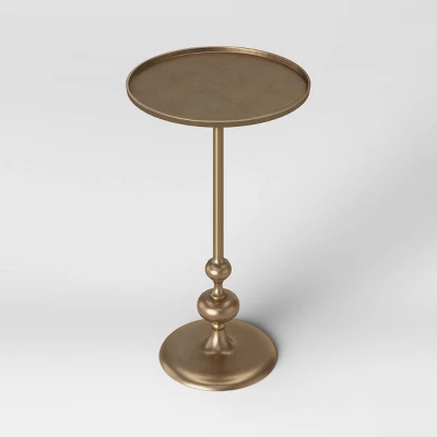 Londonberry Turned Accent Table Brass - Threshold 2 Londonberry Turned Accent Table Brass - Threshold - Image 2