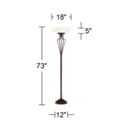 Franklin Iron Works Torchiere Floor Lamp LED 73" Tall Oil Rubbed Bronze Caged Frosted Glass Shade For Living Room Bedroom Office Uplight 13 Franklin Iron Works Torchiere Floor Lamp LED 73" Tall Oil Rubbed Bronze Caged Frosted Glass Shade For Living Room Bedroom Office Uplight -Default Template 1 GUEST 547e4282 4ae4 4d06 b8f7 618baa3f58fa