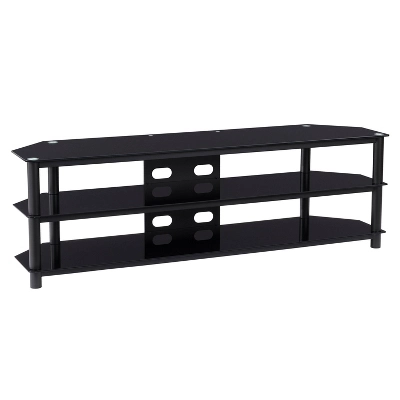 Travers Open Shelves TV Stand For TVs Up To 82" Black - CorLiving 6 Travers Open Shelves TV Stand For TVs Up To 82" Black - CorLiving - Image 6