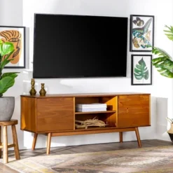 Solid Wood Mid-Century Modern TV Stand For TVs Up To 65" - Saracina Home 27 Solid Wood Mid-Century Modern TV Stand For TVs Up To 65" - Saracina Home -Default Template 1 GUEST 55d038af 42a5 438d 8b74 91f0ac9cc7f7