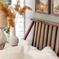 Boho Solid Wood Spindle Platform Bed - Saracina Home -Decor Home GUEST 56d06391 618a 4987 81f4 c67d43671300