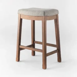 Candor Wood And Upholstered Saddle Counter Height Barstool - Threshold™ -Default Template 1 GUEST 5b16e3f6 659a 452c 94c6 c37d9de19550