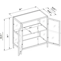 30" Crystal Cove Glass Cabinet Black - Threshold™ Designed With Studio McGee 11 30" Crystal Cove Glass Cabinet Black - Threshold™ Designed With Studio McGee -Decor Home GUEST 5b71f51a 7630 42b5 9e09 477102ac59f6