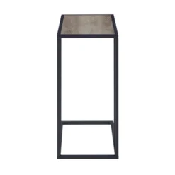 23" Modern Rectangle Two-Tone C Side Table With Metal Base - Saracina Home -Default Template 1 GUEST 5bfa4338 4c50 438e 8f84 c70205739613