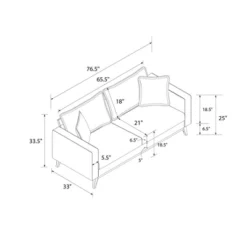 Maryan Pillowback Wood Stretcher Sofa Gray Linen - Room & Joy -Default Template 1 GUEST 5c828eec 5214 445f 81b7 f8b507332f9e