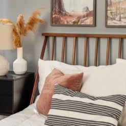 Boho Solid Wood Spindle Platform Bed - Saracina Home -Decor Home GUEST 5d564539 27f1 4dd4 a895 beb836e285be