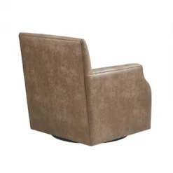 Glaser Faux Leather Swivel Chair Brown - Madison Park -Default Template 1 GUEST 5f9bc0cf 07f0 4354 842a edce6fc8767f