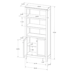 72" Carson 5 Shelf Bookcase With Doors - Threshold 12 72" Carson 5 Shelf Bookcase With Doors - Threshold -Default Template 1 GUEST 5fdf42c1 8555 4b08 bc20 610b4dd9a0ed