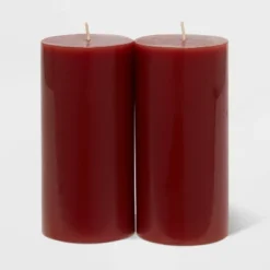2pk Pillars Warm Cider & Cinnamon Red - Threshold™ 5 2pk Pillars Warm Cider & Cinnamon Red - Threshold™ -Decor Home GUEST 5fecdd6e 5da9 48e9 866c c72973a56b09