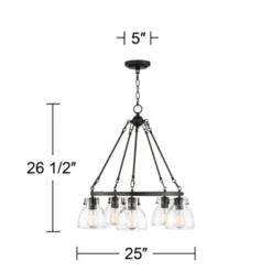 Possini Euro Design Bellis Bronze Wagon Wheel Pendant Chandelier 25" Wide Modern Clear Glass 5-Light Fixture For Dining Room House Kitchen Island Home 14 Possini Euro Design Bellis Bronze Wagon Wheel Pendant Chandelier 25" Wide Modern Clear Glass 5-Light Fixture For Dining Room House Kitchen Island Home -Default Template 1 GUEST 618dbfc5 4583 4867 8ae1 6096256d5a37