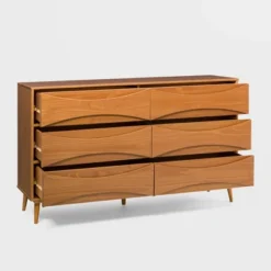 Mid-Century Modern Contoured 6 Drawer Dresser - Saracina Home -Default Template 1 GUEST 66fb51cb 1672 46be 9ea3 83daad767b13