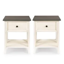 Set Of 2 Farmhouse Single Drawer V Frame Nightstands - Saracina Home -Default Template 1 GUEST 69c1cb7f c5f8 45c8 a09a c17d10dc02f9